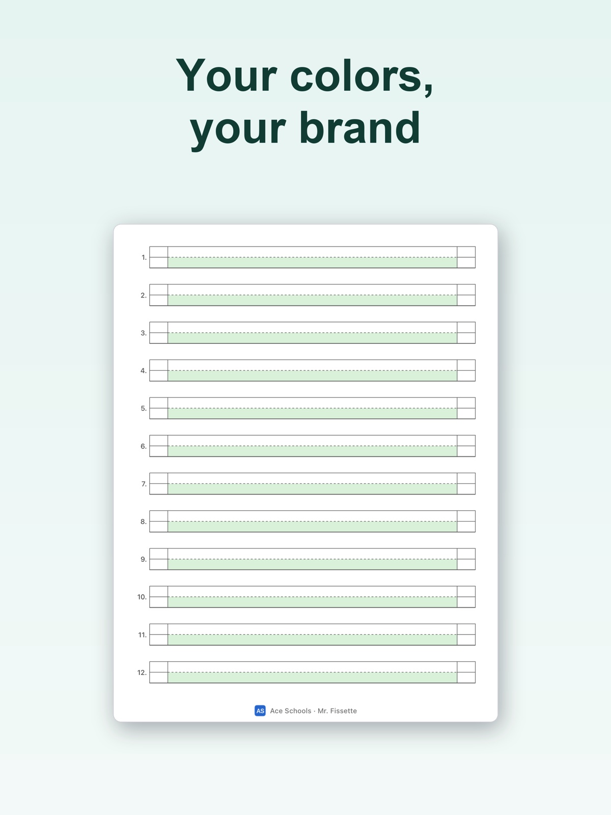 Custom line colors and branding in Rulely